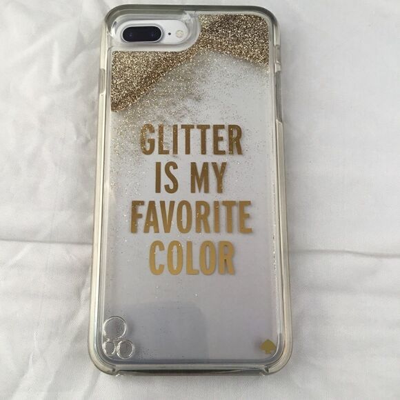 Kate Spade Liquid Glitter iPhone 7+ Phone Case (G) - Picture 1 of 8